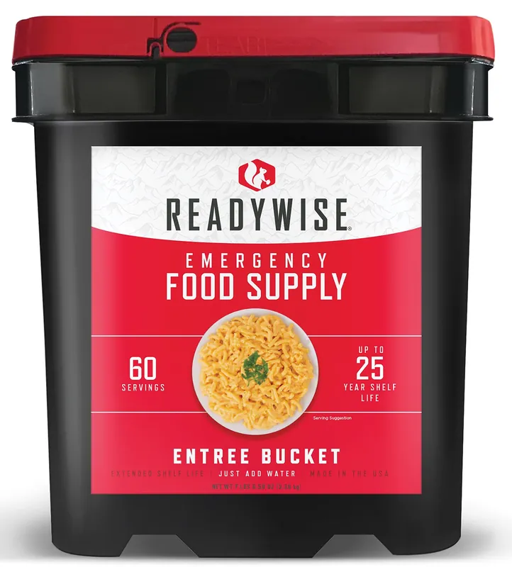ReadyWise Grab N Go Bucket Freeze Dried Entrees 60 Servings per Bucket RW01-160
