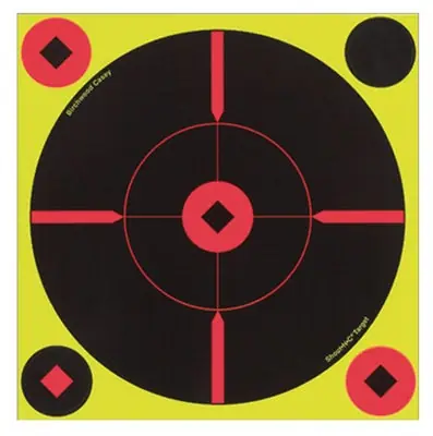 Birchwood Casey Shoot-N-C Self-Adhesive Paper Air Rifle/Centerfire Rifle/Rimfire Rifle 8" Bullseye 50/Pkg