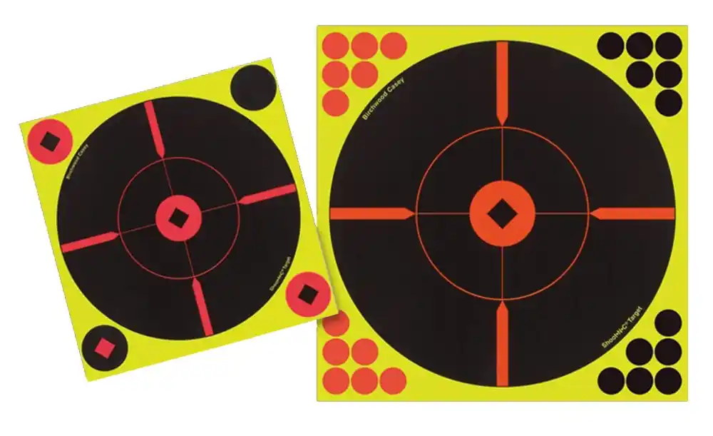 Birchwood Casey Shoot-N-C Self-Adhesive Paper Black/Yellow 12" Bullseye BMW Includes Pasters 5 Pack