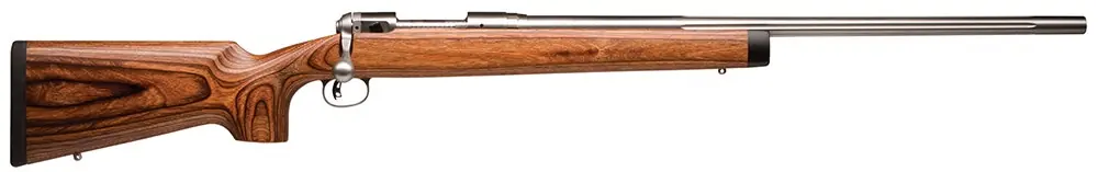 Savage Arms 12 BVSS 223 Rem Caliber with 4+1 Capacity, 26" Barrel, Matte Stainless Metal Finish & Natural Brown Laminate Stock