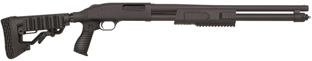 Mossberg 51672 590 FLEX Tactical 12 Gauge 3" 20" 8+1 Blued Rec/Barrel Black FLEX 6 Position Stock Right Hand