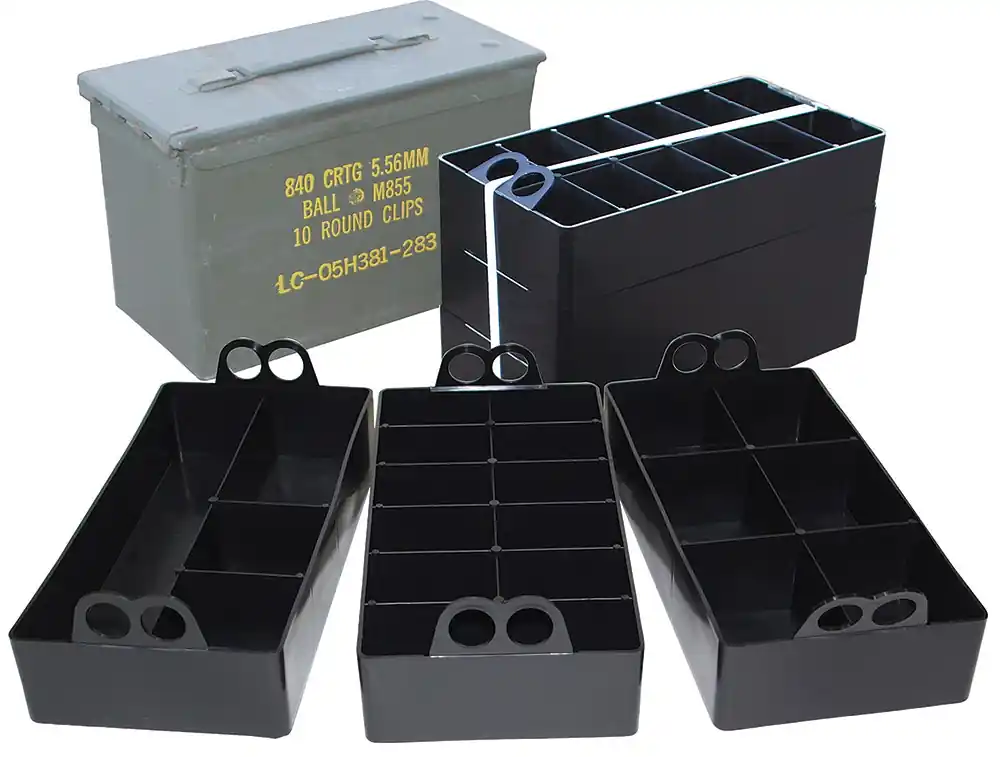 MTM Case-Gard Ammo Can Organizer Trays Black Polypropylene