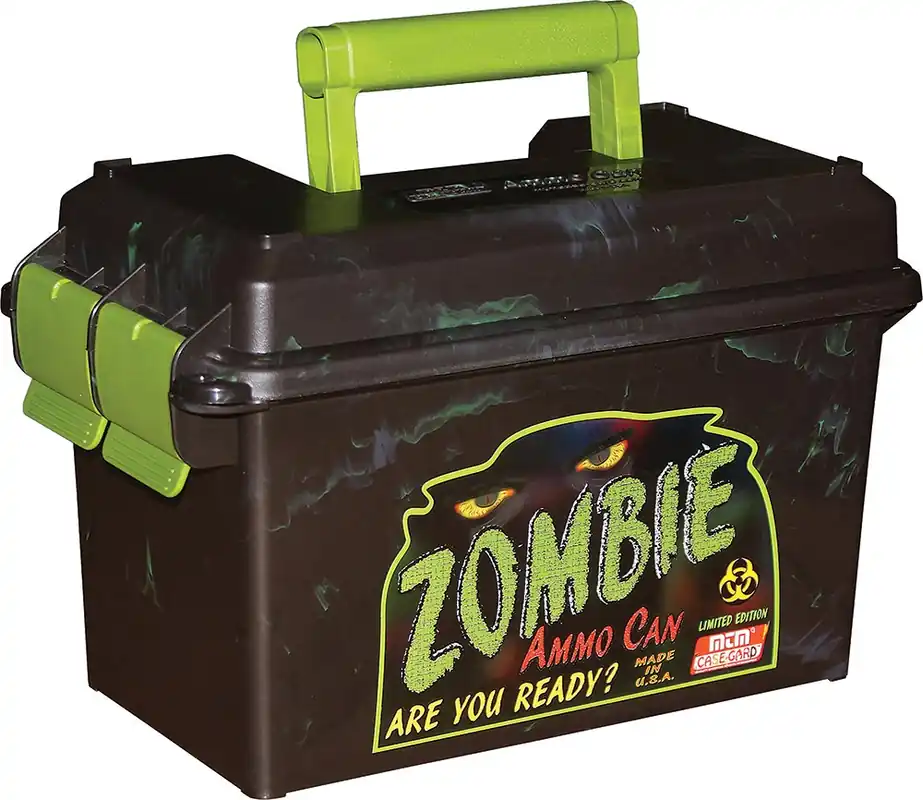 MTM Case-Gard Ammo Can 50 Cal Rifle Black w/Zombie Green Accents Polypropylene