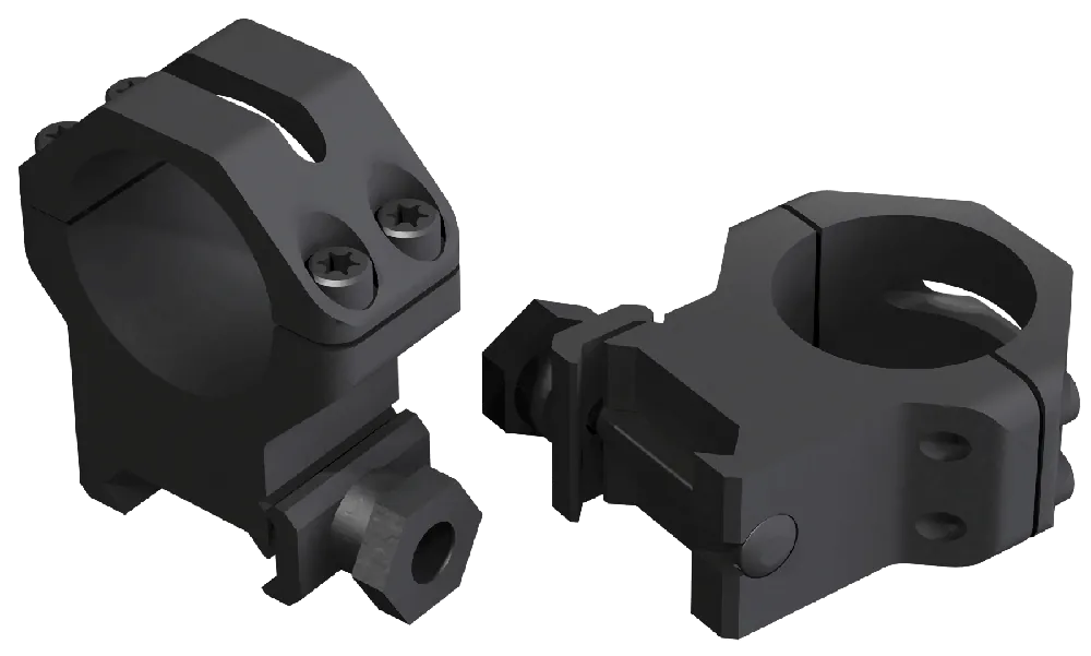 Weaver Mounts 48363 Four Hole Skeleton Scope Ring Set For Rifle Picatinny/Weaver XX-High 1" Tube Black Anodized Aluminum