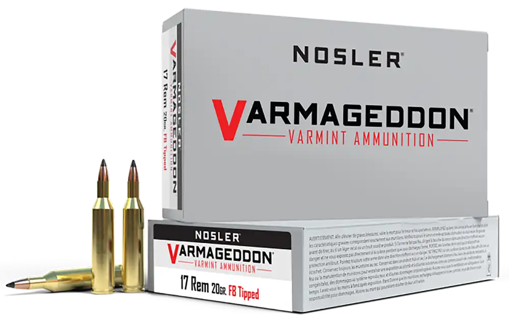 Nosler Varmageddon 17 Remington 20 gr Flat Base Tipped (FBT) 20 Bx/ 10 Cs