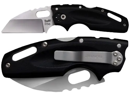 Cold Steel Tuff Lite 2.50" Folding Plain Sheepsfoot Japanese AUS-8A SS Blade/Black Griv-Ex Handle