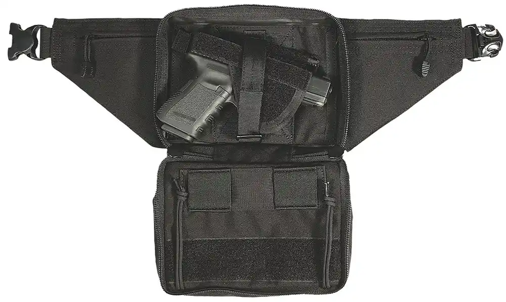 Blackhawk Fanny Pack with Thumb Break Black Cordura 1000D Nylon OWB Universal Ambidextrous Hand