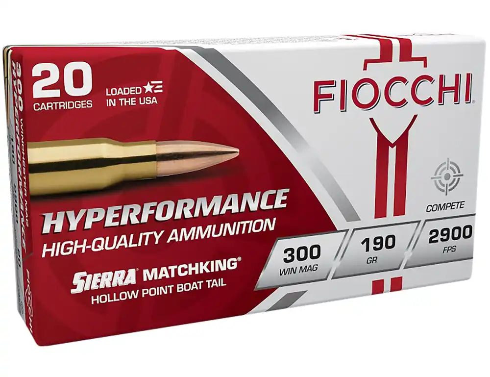 Fiocchi Hyperformance Compete 300 Win Mag 190 Gr. Sierra MatchKing BTHP 20/Box