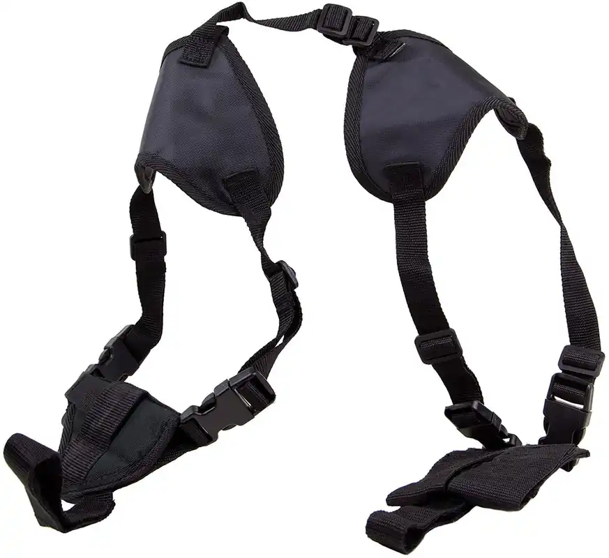 Bulldog Deluxe Shoulder Harness w/Sz 20 Holster Black Nylon