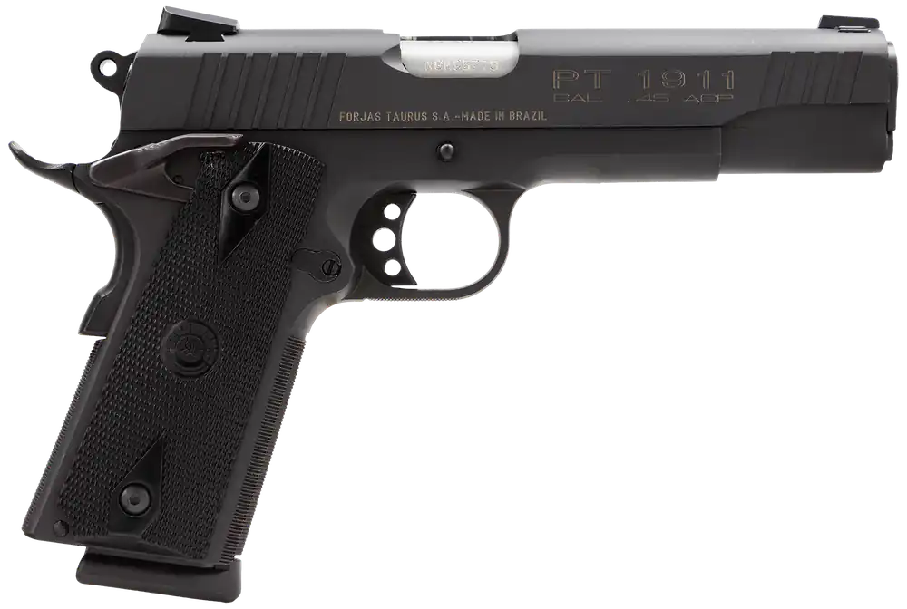 Taurus 1911 .45 ACP 5" 8+1 Hammer Forged Frame Slide Barrel Ambi Thumb Safety 3-Dot Sights Matte Black 1191101FS