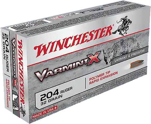 Winchester Ammo Varmint X 204 Ruger 32 gr Polymer Tip Rapid Expansion 20 Bx/10 Cs