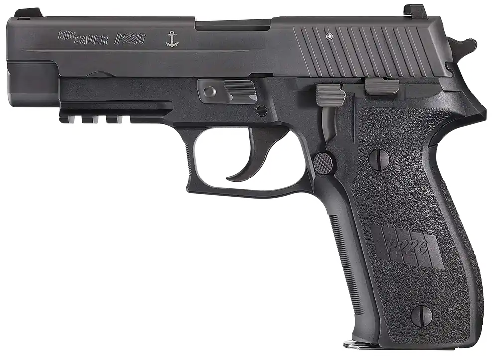 Sig Sauer P226 9mm 4.40" 10+1 Black Stainless Slide Black Alloy Frame SigLite Sights Black Grip CA Compliant DA/SA MK25CA