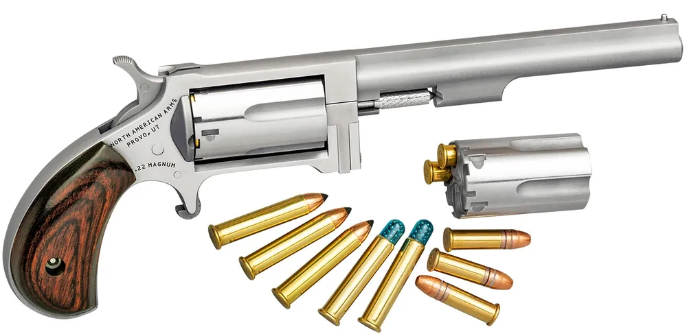 North American Arms Sidewinder CA Compliant 22 LR Revolver, 4" 5+1 Stainless Steel