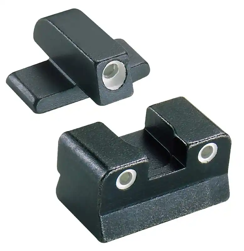 Trijicon Bright & Tough Night Sight Set 3-Dot Tritium Green with White Outline Front & Rear Black Frame for Beretta 92A1, 96A1