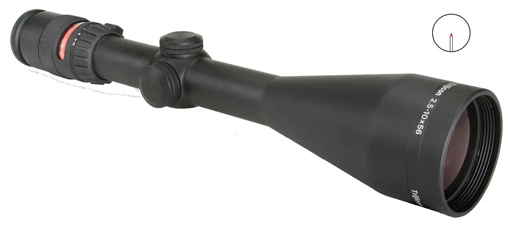 Trijicon AccuPoint Black 2.5-10x56mm 30mm Tube Illuminated Red Triangle Post Reticle