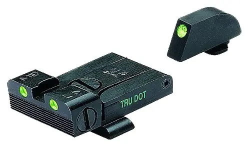 Meprolight USA Mepro Tru-Dot Adjustable Sights Self-Illuminated Green Tritium Front & Rear with Black Frame for Most Glock