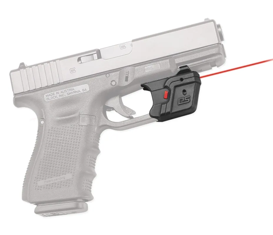Crimson Trace Defender Accu-Guard 5mW Red Laser wit 633nM Wavelength & Black Finish for Most Glock Gen3-4 & Glock 17, 19, 19X, 45 Gen5
