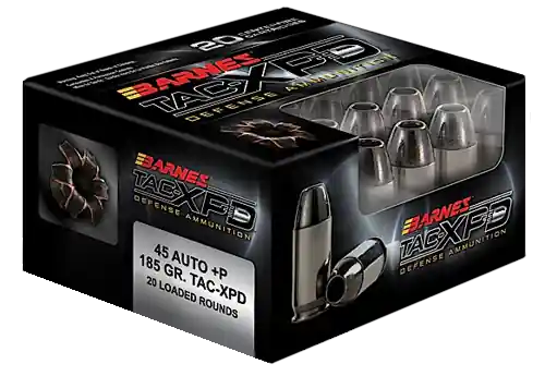 Barnes Bullets TAC-XPD 45 ACP +P 185gr Barnes TAC-XP Lead Free 20rd Box