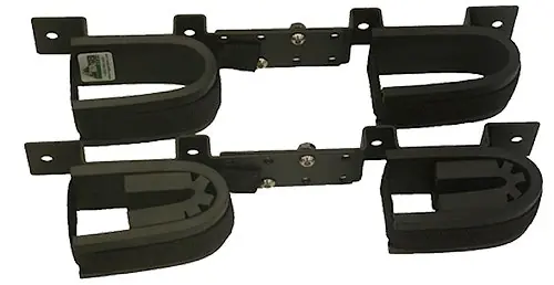 Rugged Gear Screw Mount Double Hook 2 Rifle/Shotgun Black Steel