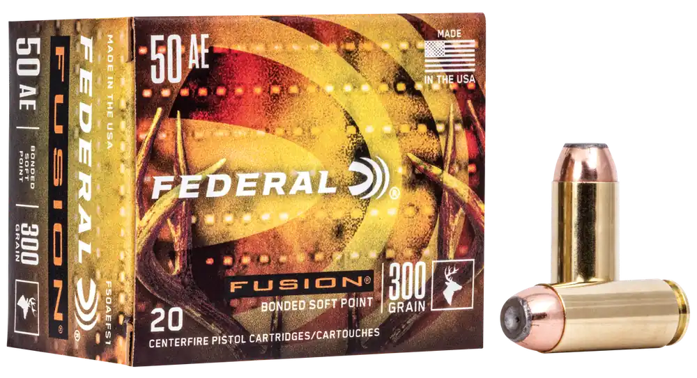 Federal Fusion 50 AE 300 gr Fusion Soft Point 20 Bx/ 10 Cs