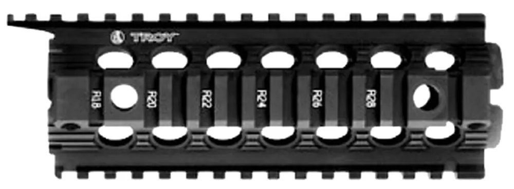 Troy Ind Battle Rail Drop-In Enhanced 7" 6005A-T6 Aluminum Black Anodized for M16, M4