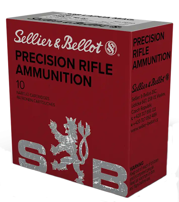 Sellier & Bellot Rifle 338 Lapua Mag 250 gr Hollow Point Boat-Tail (HPBT) 10 Bx/ 10 Cs