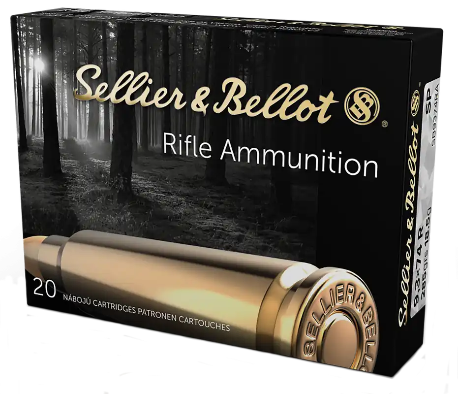 Sellier & Bellot Rifle 9.3mmx74R 285 gr Soft Point (SP) 20 Bx/ 18 Cs