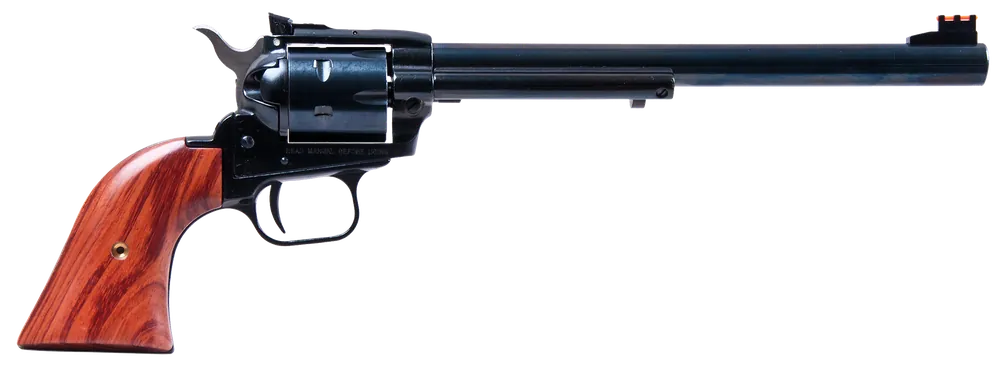 Heritage Mfg RR22MB9AS Rough Rider 22 LR or 22 WMR Caliber with 9" Barrel, 6rd Capacity Cylinder, Overall Black Metal Finish, Cocobolo Grip & Adjustable Sights Includes Cylinder