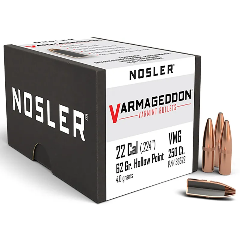 Nosler Varmageddon 22 Cal 62 Gr FBHP 250/Box