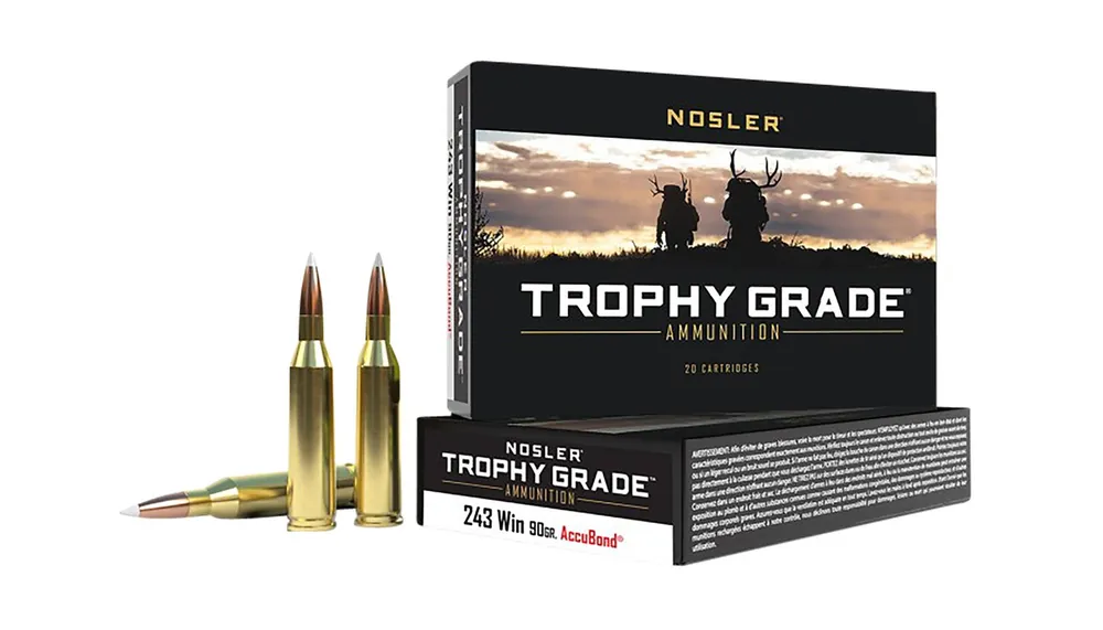 Nosler Trophy Grade 243 Win 90 Gr. AccuBond 20/Box