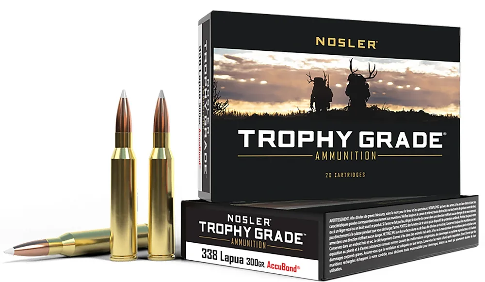 Nosler Trophy Grade 338 Lapua Mag 300 Gr. AccuBond 20/Box