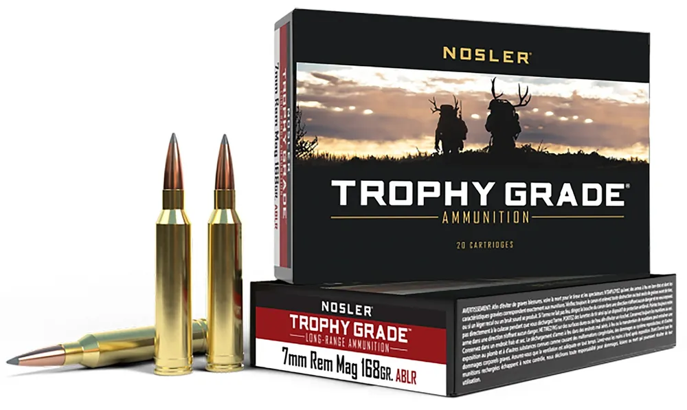 Nosler Trophy Grade Long-Range 7mm Rem Mag 168 Gr. Nosler Spitzer AccuBond Long Range 20/Box