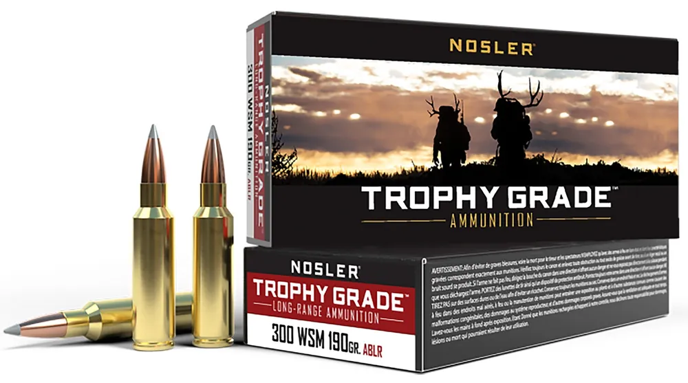 Nosler Trophy Grade Long-Range 300 WSM 190 Gr. Nosler Spitzer AccuBond Long Range 20/Box