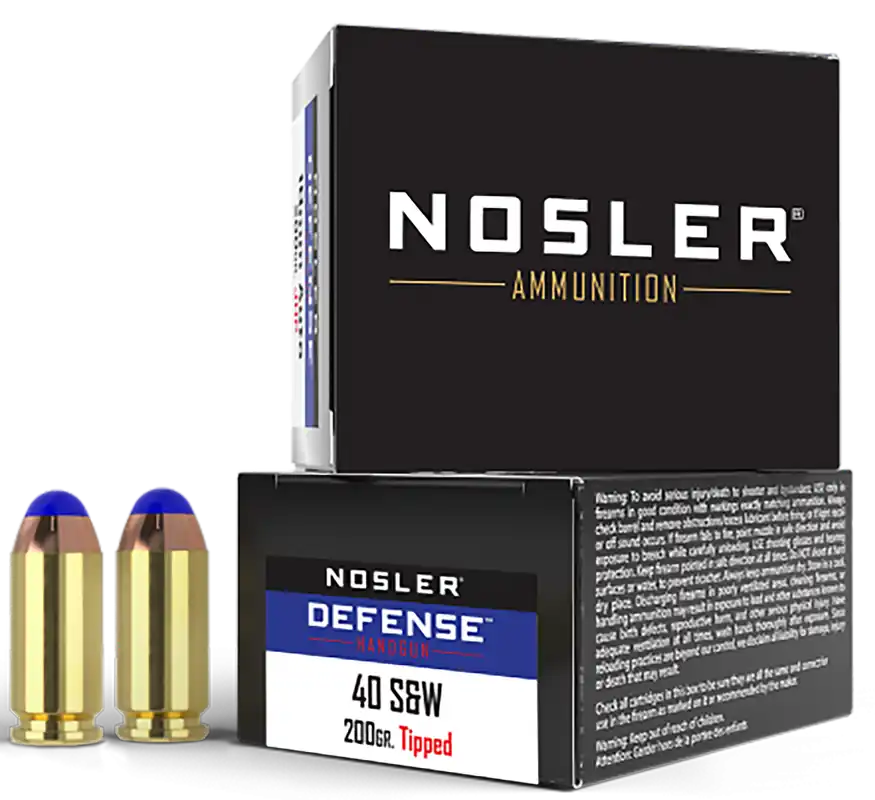 Nosler Defense 40 S&W 200 gr Bonded Tipped 20 Bx/ 10 Cs