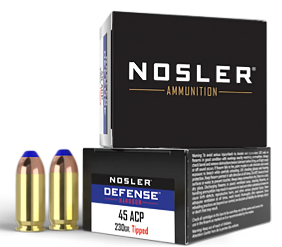 Nosler Defense 45 ACP 230 gr Bonded Tipped 20 Bx/ 10 Cs