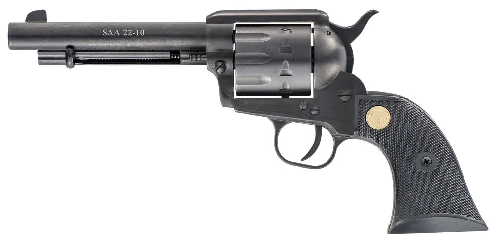 Chiappa Firearms CF340160 SAA 1873 22 LR Caliber with 5.50" Barrel, 10rd Capacity Cylinder, Overall Blued Finish Steel & Black Polymer Grip
