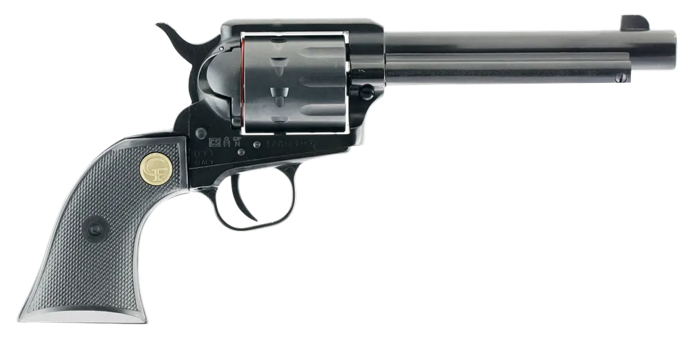 Chiappa Firearms CF340160D SAA 1873 22 LR or 22 WMR Caliber with 5.50" Barrel, 10rd Capacity Cylinder, Overall Blued Finish Steel & Black Polymer Grip Includes Cylinder