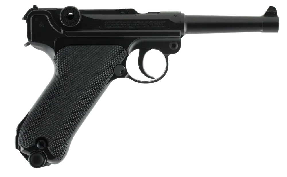 Umarex USA 2251800 Legends P.08 CO2 177 BB 21rd Black Frame Black Polymer Grip