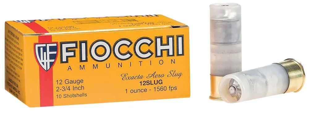 Fiocchi Aero Extrema 12 Gauge Ammo 2.75" 1 oz Rifled Slug Shot 80 Rounds 12FLRSLU