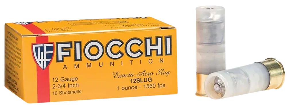 Fiocchi Aero Extrema 12 Gauge Ammo 2.75" 1 oz Rifled Slug Shot 80 Rounds 12FSLUG