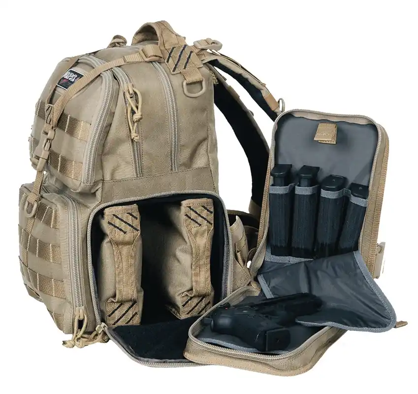 G. Outdoors Tactical Range Backpack Tan 1000D Nylon Teflon Coating