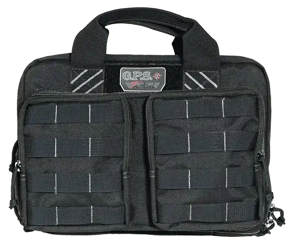 G*Outdoors Tactical Quad +2 Pistol Range Bag Black 1000D Polyester
