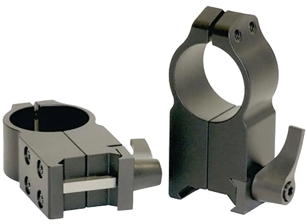 Warne Maxima Vertical Ring Set Quick Detach For MSR AR10/AR15 Maxima/Weaver/Picatinny Ultra High 30mm Tube Matte Black Steel