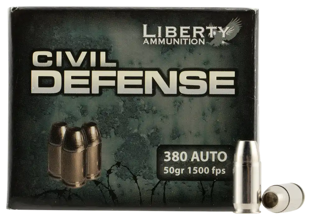 Liberty Ammo Civil Defense 380 ACP 50gr HP 20rd Box