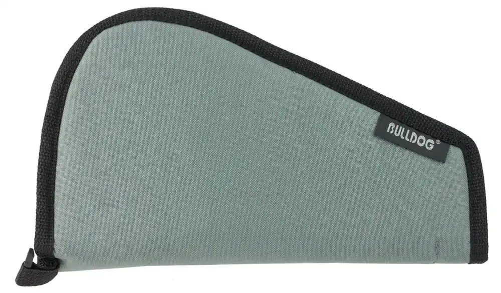 Bulldog Pistol Rug Small 12 Gray with Black Trim Water-Resistant Nylon"