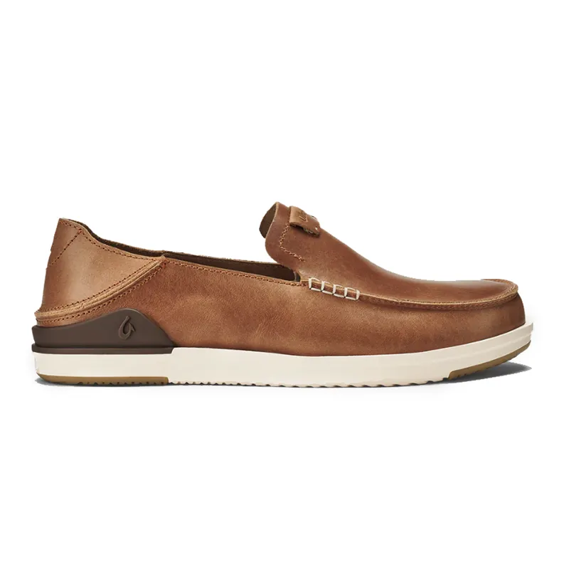 Olukai Men‘s Kākaha Leather Slip-On Shoes