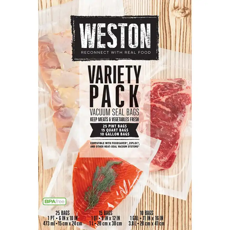 Weston Vacuum Bags - 50 Bag Variety Pack