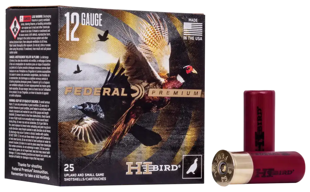 Federal Premium Hi-Bird 12ga 2.75" 1-1/4 oz 6 Lead Shot 25 Shells Per Box