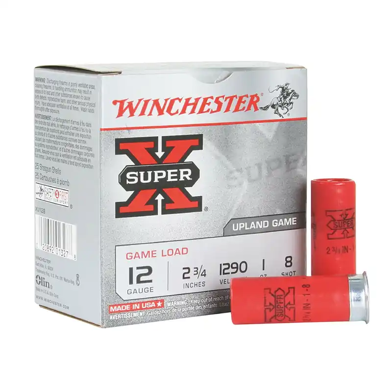 Winchester Ammo Super X Game Load 12 Gauge 2.75" 1 oz 1290 fps 8 Shot 25/Box