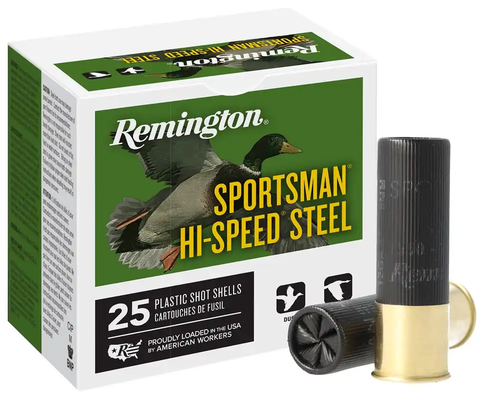 Remington Sportsman Hi-Speed Steel 12 GA 3" 1-1/4 oz. 4 Shot 25/Box